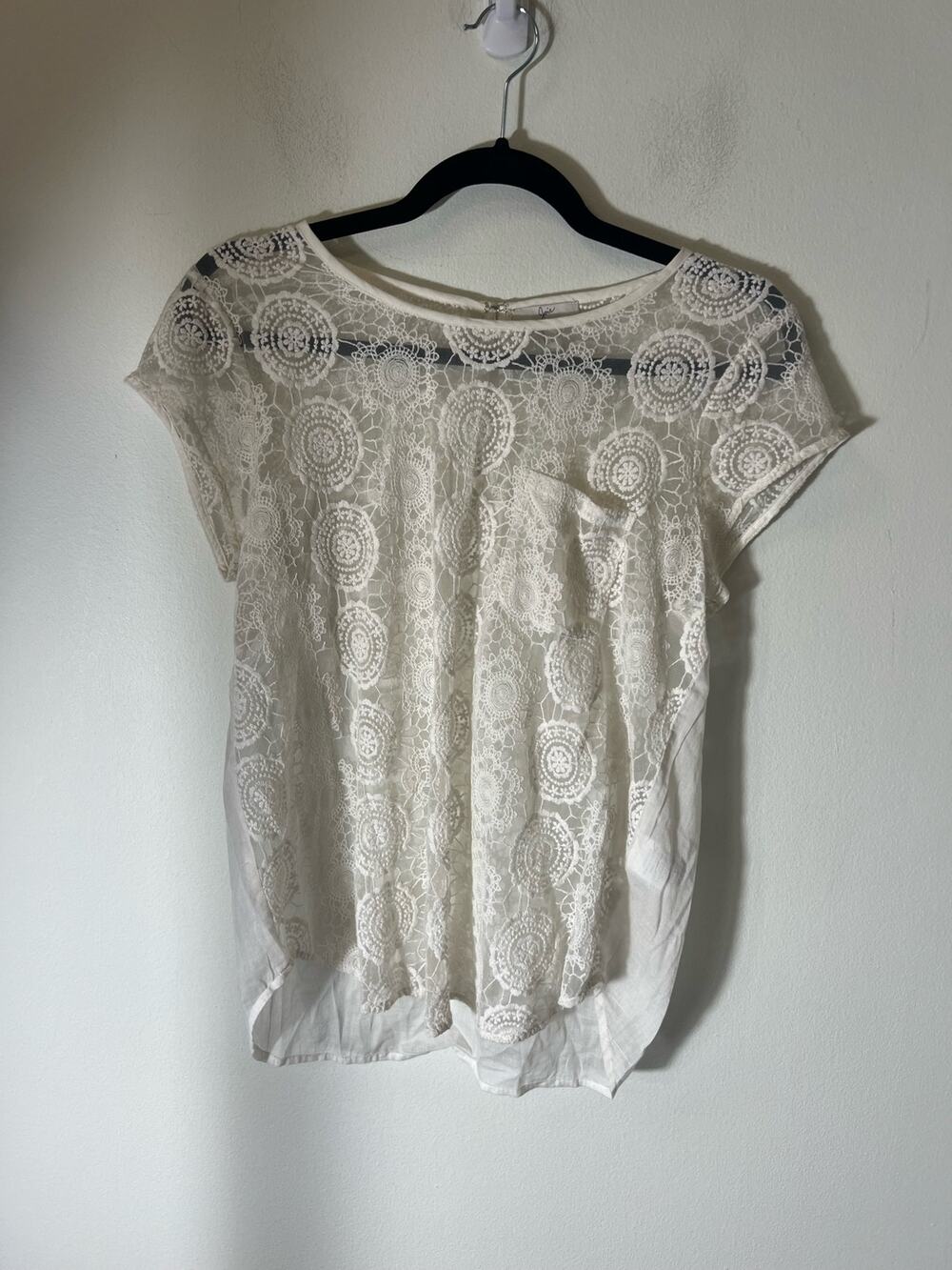 Joie Sheer Lace Top Sz S